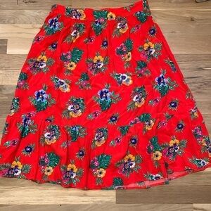 Old Navy Elastic Waist Flowy Colorful Tropical Floral Print Skirt Women’s S